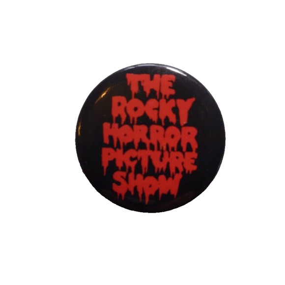 Rocky Horror Picture Show Licensed Button Badge 1983 Halloween Pinback Vintage - Picture 1 of 3